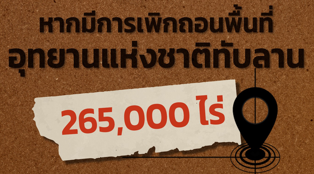 6 ผลกระทบ หากมีการเพิกถอนพื้นที่ อช.ทับลาน กว่า 265,000 ไร่