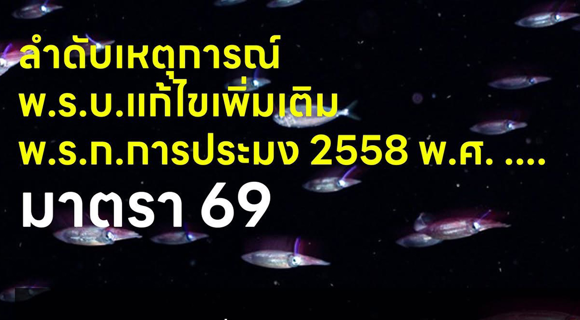 ลำดับเหตุการณ์ พ.ร.บ.แก้ไขเพิ่มเติม พ.ร.ก.การประมง 2558 พ.ศ. …. มาตรา 69